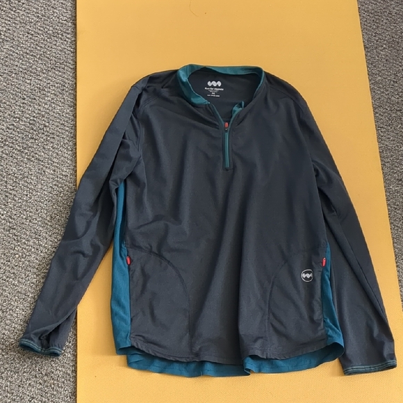 Janji Tops - Grey And Teal janji Running Pullover